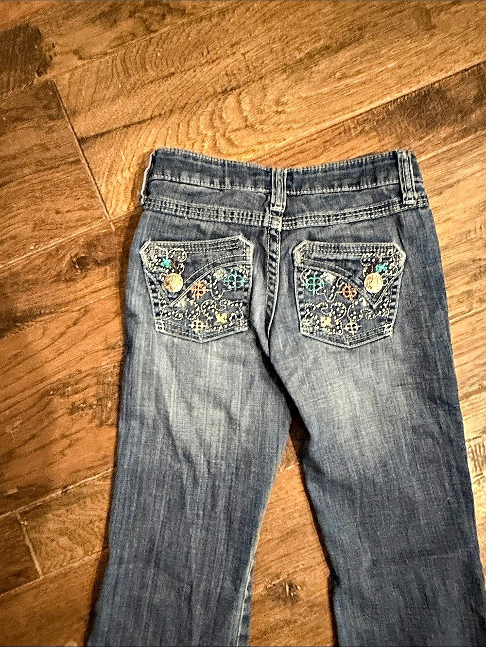 Rock 47 Girls Bootcut Jeans in Blue Size 7